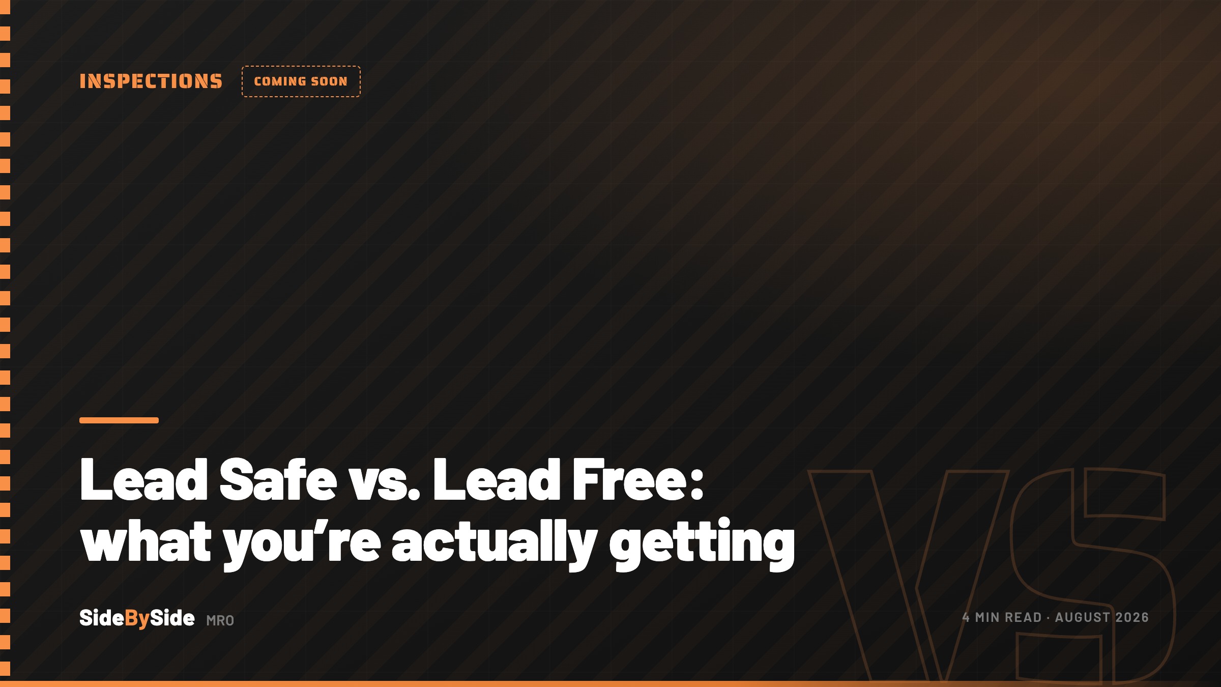 Lead safe vs lead free certification in New Jersey explained